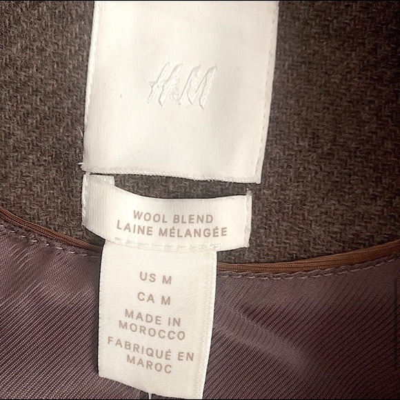 NEW with Tags Sold Out H&M Brown Melange Wool Coat - Medium - Picture 8 of 8